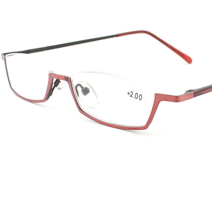 Petites lunettes de lecture à demi-monture pour femmes, charnières à ressort, monture de Prescription, en alliage Oculos 3.5