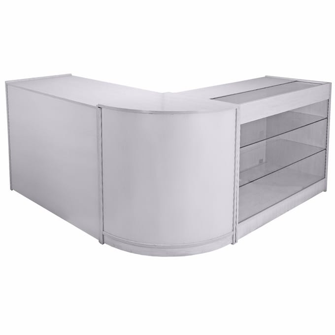 Mars toonbank a1200 - glanzend wit - 90x120x60cm - met schap