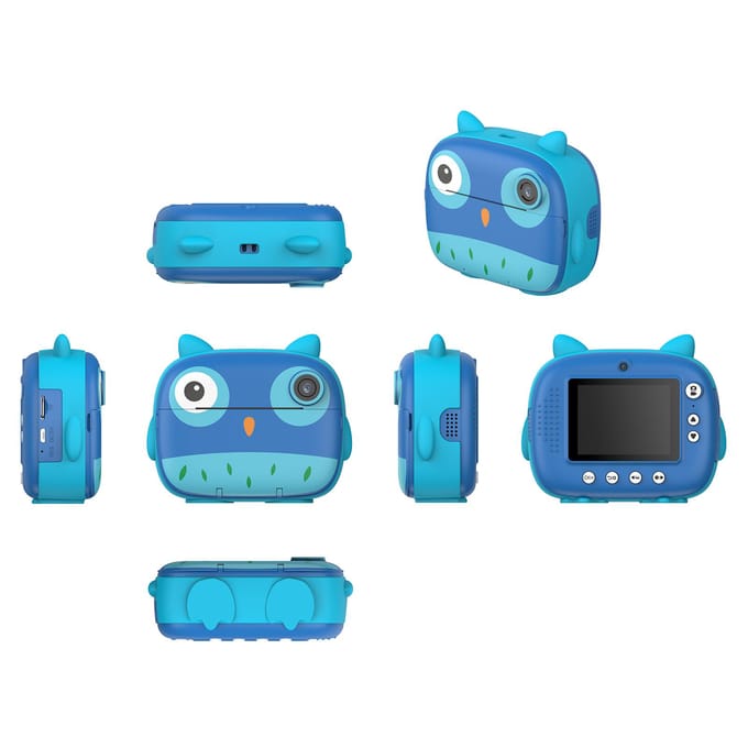 Appareil photo instantané pour enfants mignons 2,5K Appareil photo numérique pour enfants 12MP Appareil photo à impression instantanée pour enfants avec 2,4 pouces bleu