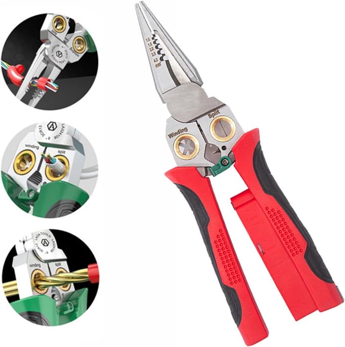 Multifunctionele 8-in-1 Draadstripper met Meetfunctie voor Elektriciens