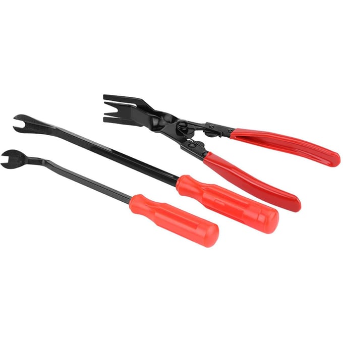 3 stuks deurbekleding klinknagels clips tang bevestigingsmiddelen verwijderaar trekker koevoet gereedschapsset red