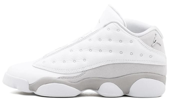 Jordan 13 Retro Low Pure Platinum GS 310811-100 35.5 white