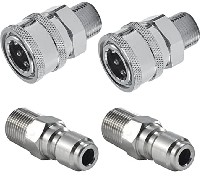 Hogedrukreiniger Adapter Set met 3/8 Inch Snelkoppeling
