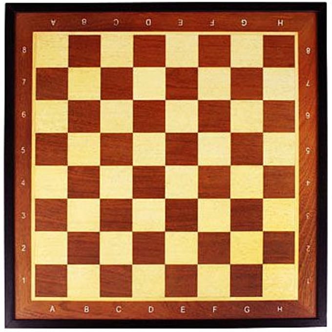 Abbey Game Schaakbord met Rand - Deluxe - Bruin