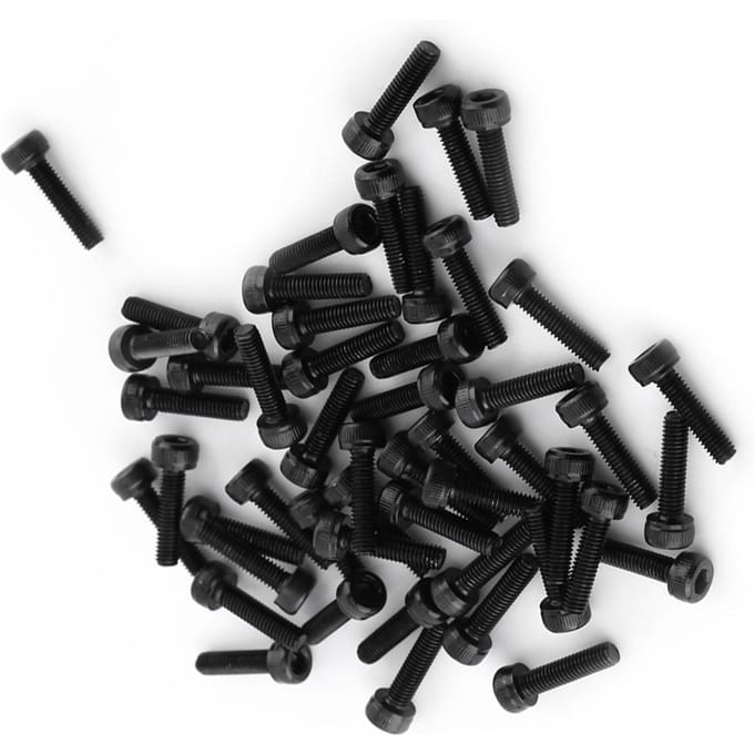 M3 Zwarte Zeskantkop Schroefbout Set (M3*12mm,Volledig Geschroefd,50 stuks)