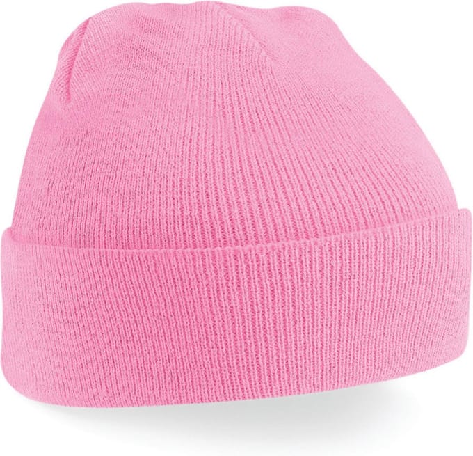 Gebreide muts polyester lichtroze