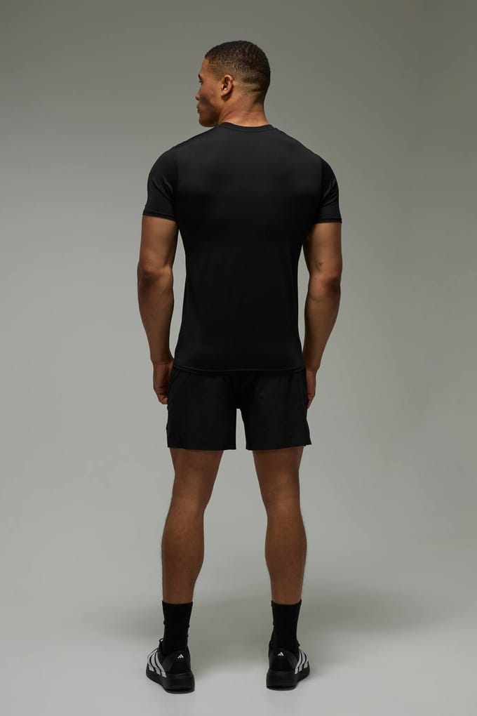Man Active Performance Regular Fit Neon Logo T-Shirt | Black | Size Medium