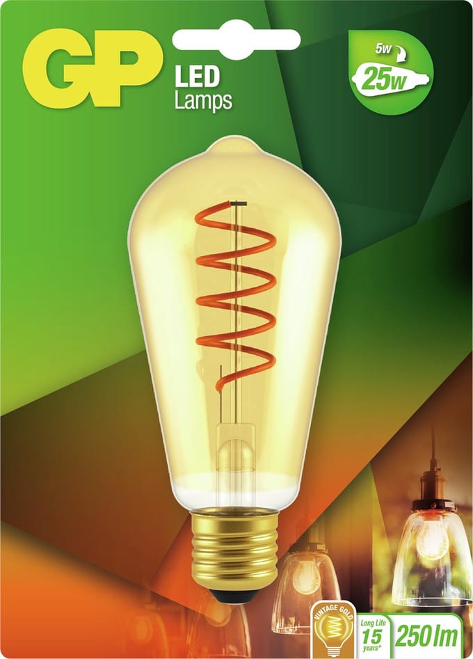 GP Lighting Gp Led Spiralflame St64 5w E27