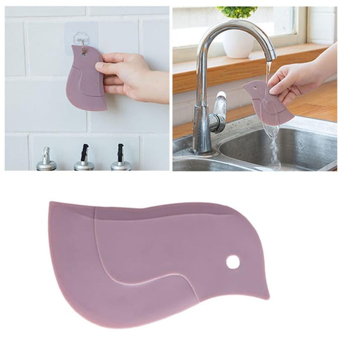 Pinguïnvormige Schraper Keuken Afwas Pot Bord Olie Schraper Multifunctioneel Zacht Rakel Gereedschap gray