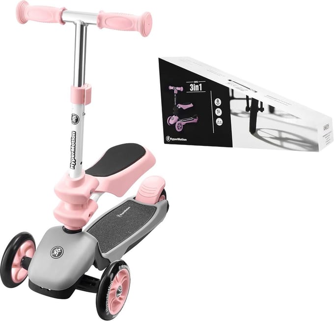 3-in-1 Kinderstep met Zitting en Stuur - Loopfiets en Stepper voor Peuters