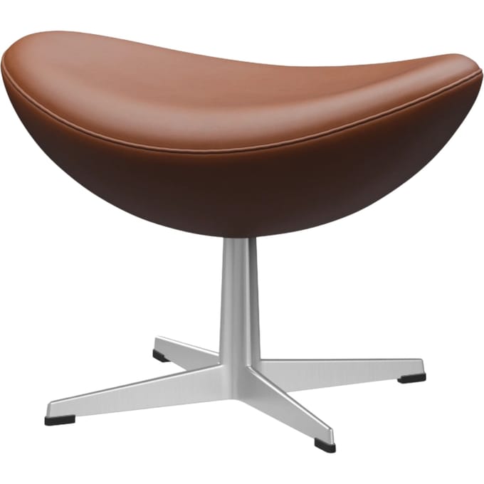 Fritz Hansen Das Ei Voetbank - leer Essential walnoten - aluminium