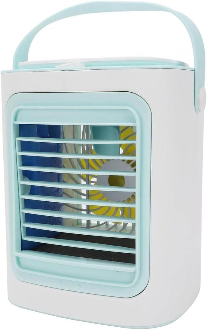 Draagbare Luchtkoeler - Mini Airco Ventilator - Persoonlijke Koeling - Stille Werking - Compact Formaat - Wit