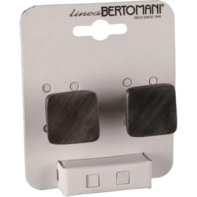 Bertomani Meubelknop - Zamak - Geweerkleurig - 30x30mm - Set Van 2