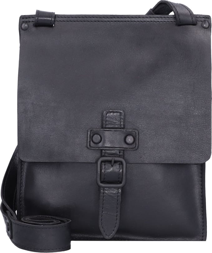 HAROLD'S Leren Schoudertas Aberdeen Crossbag Black Zwart