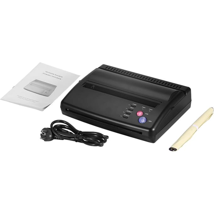 Professionele A5 A4 Tattoo Transfer Kopieerapparaat Thermisch Stencil Papier Printer Machine black