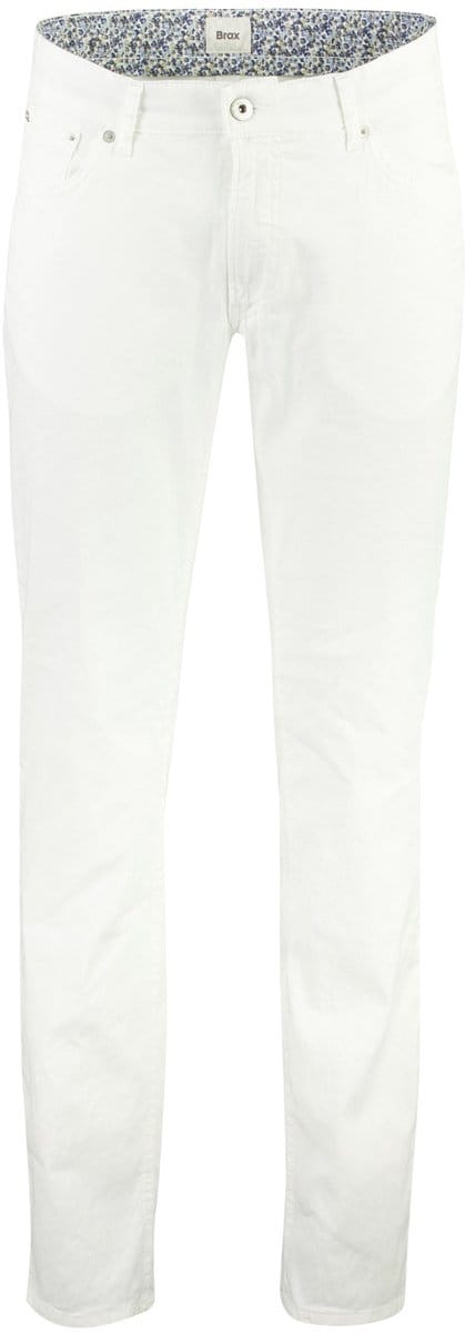 Broek Brax Chuck wit linnen slim