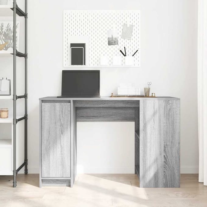 vidaXL - Bureau - 120x42x76 - cm - spaanplaat - grijs - sonoma