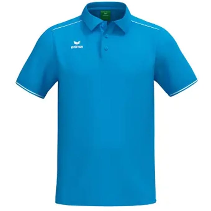Erima Cmpt 3 Wings Polo Heren - Curaçao / Wit | Maat: S