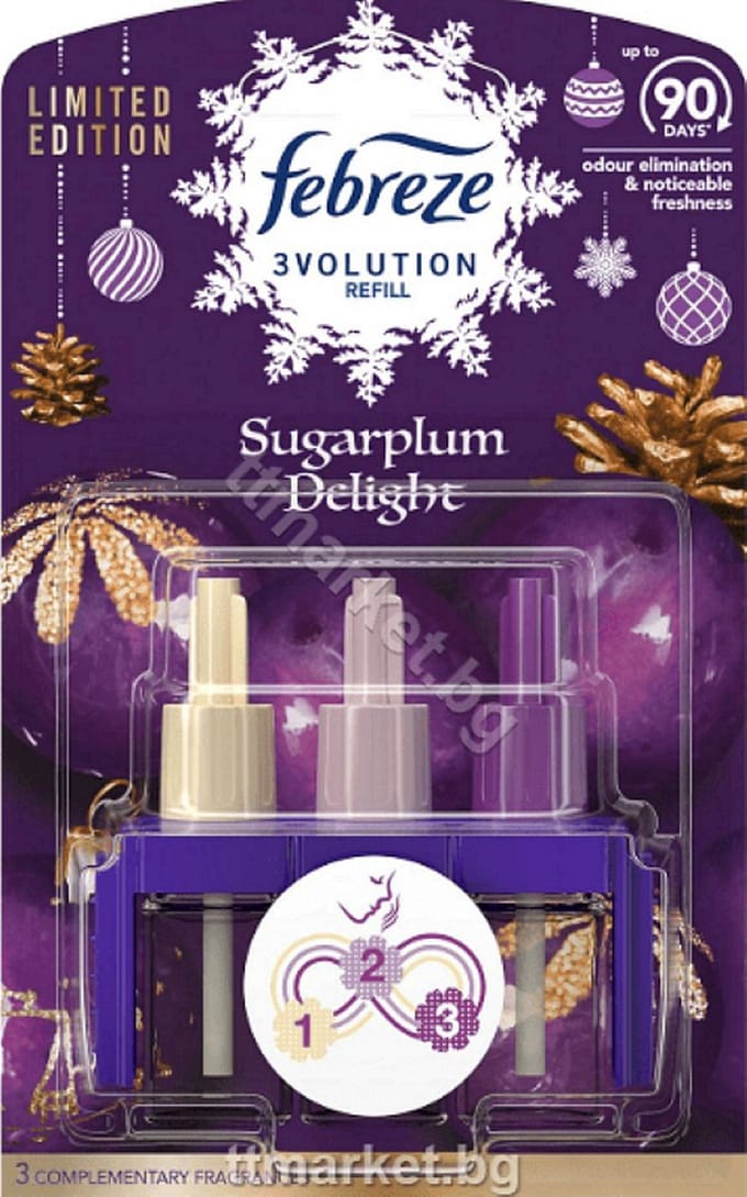 Ambi Pur - Luchtverfrisser - Navulling - 3Volution - Sugarplum Delight - 20ml