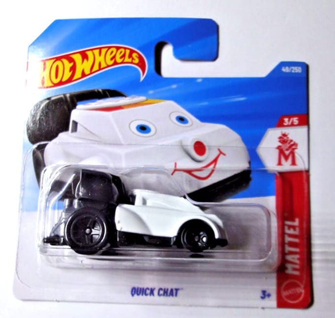 HOT WHEELS QUICK CHAT WHITE 49/250 HW MATTEL 3/5 1:64 SHORT CARD 2026