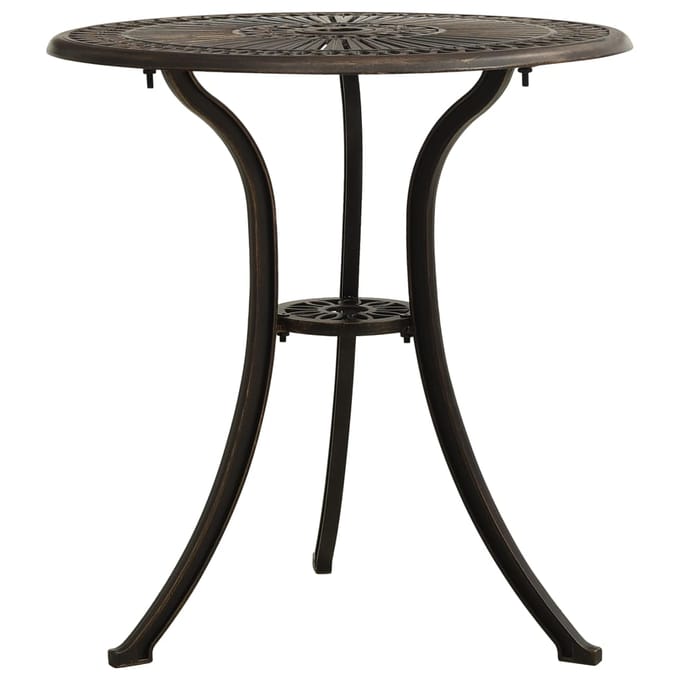 vidaXL - Tuintafel - 62x62x65 - cm - gietaluminium - bronskleurig