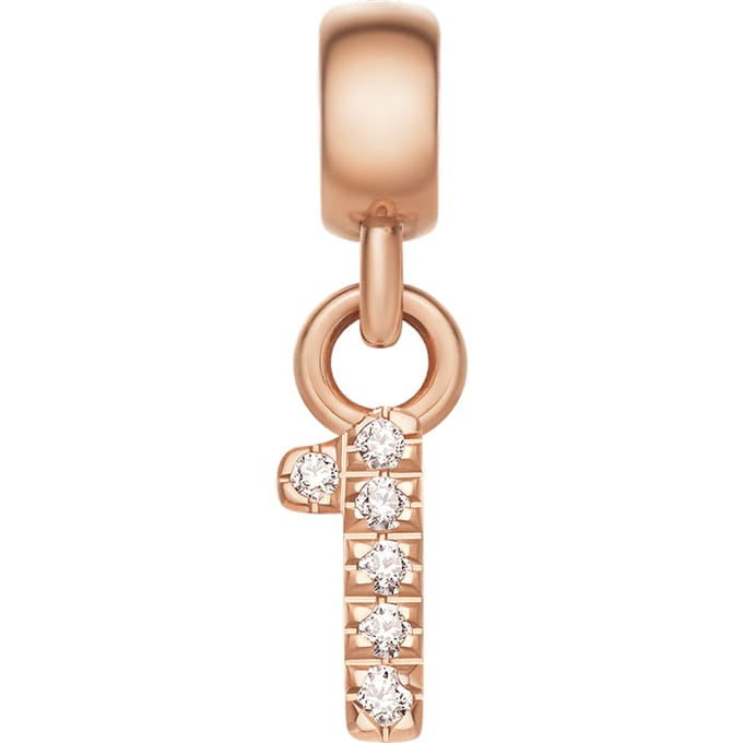 Daniel Wellington DW Charm Number 1 Rose Gold