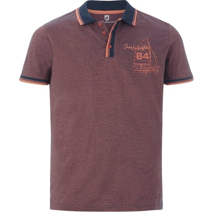 Jan Vanderstorm herren Poloshirt - 76/78 - oranje - Plus Size
