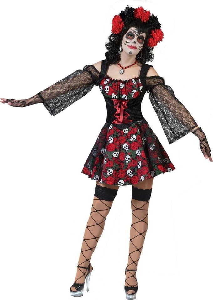 Dia De Los Muertes | Carnaval kostuum | Verkleedkleding | Maat 44-46