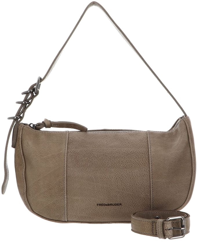 FREDsBRUDER Leren Schoudertas Ride Easy Round Shoulderbag Dirty Stone Taupe