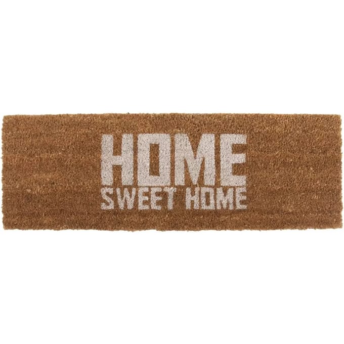 Present Time - Deurmat Home Sweet Home - Wit - 75x25x1,5cm