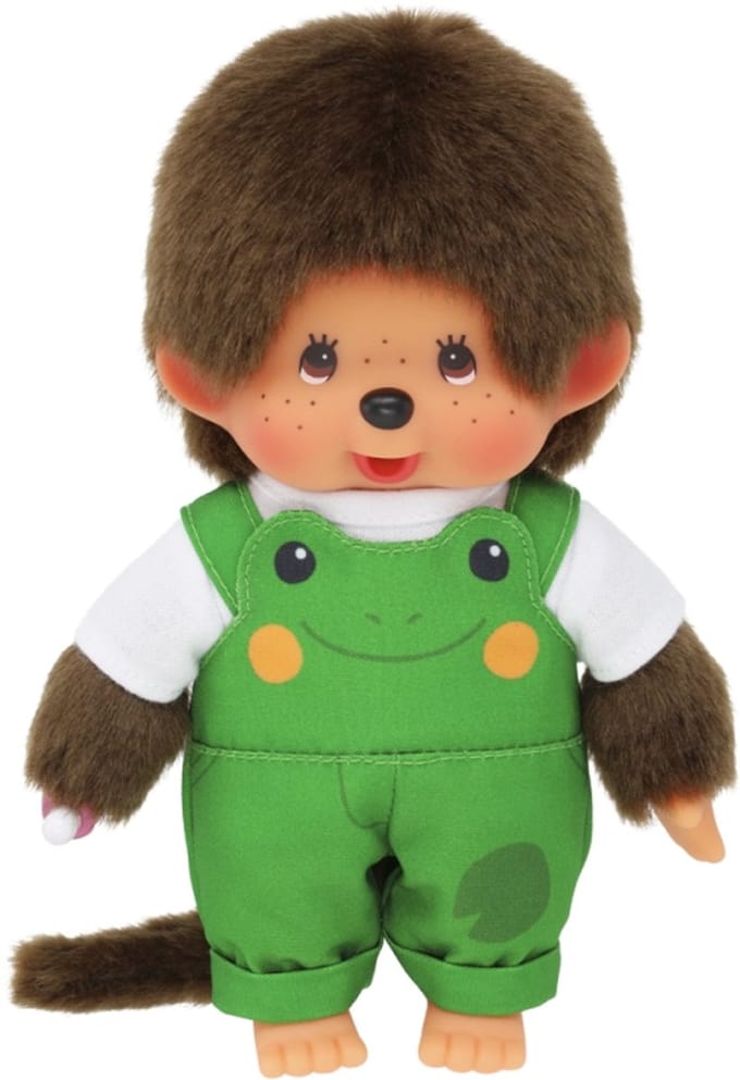 Monchhichi pop jongen met tuinbroek - kikker - 20 cm