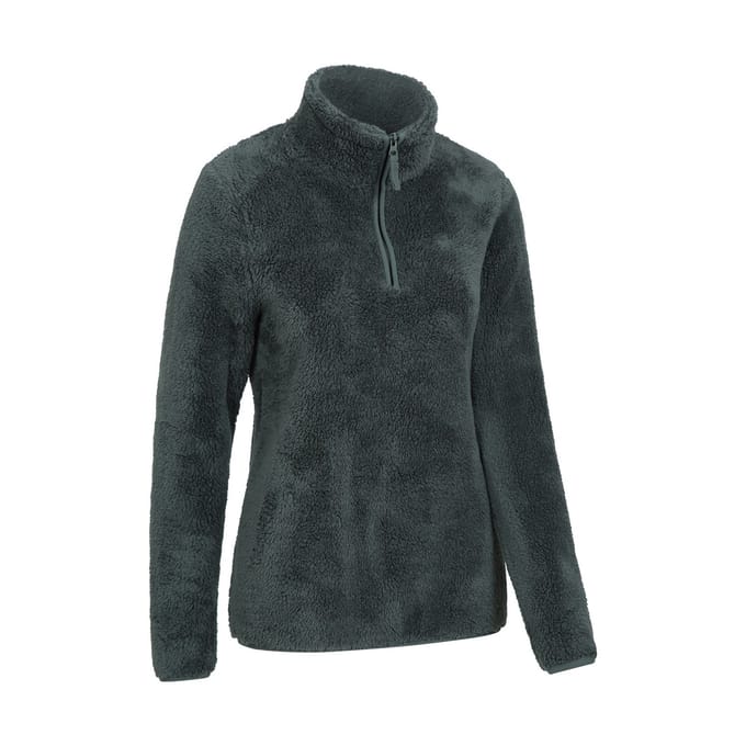 Mountain Warehouse Dames/Dames Teddy Fleece Quarter Zip Fleece Top (Groen)