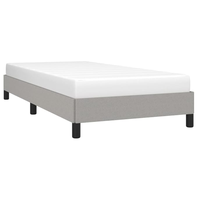 vidaXL - Bedframe - zonder - matras - 90x200 - cm - stof - lichtgrijs