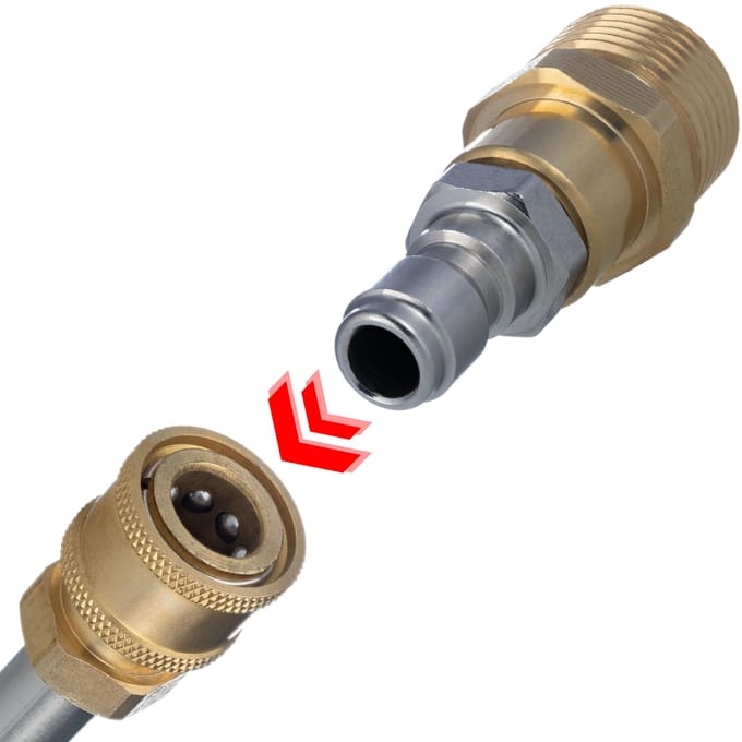 Rosfix Adapter Overgangsstuk - M22 naar 1/4" Snelkoppeling - M22x1,5mm, 14mm Pen