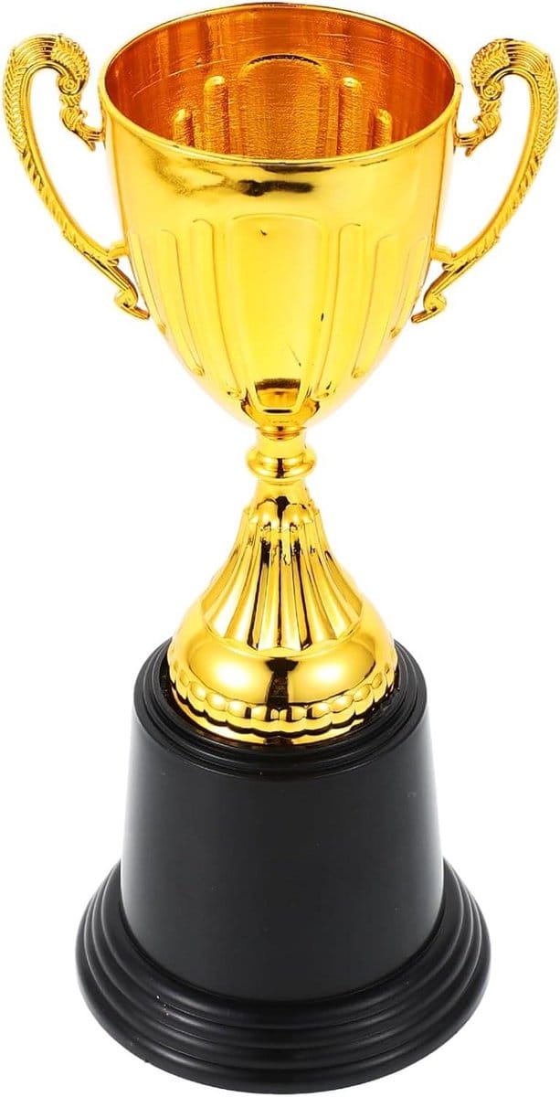 Mini Trofee - Gouden Award - Team Competitie - Compact Ontwerp - 9 cm Hoogte - Goud