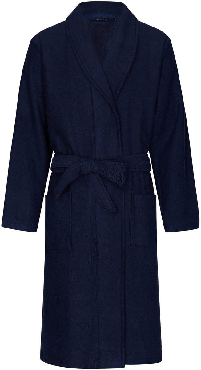 Heren Badjas Pastunette - Bamboemix - Blauw - Maat M