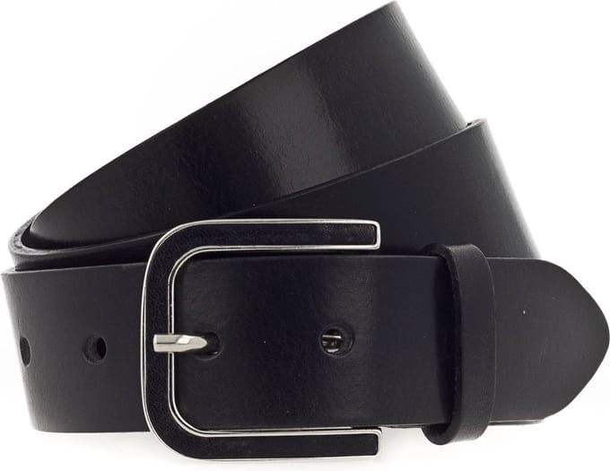Vanzetti Leren Riem 35mm Leather Belt W70 Black Zwart