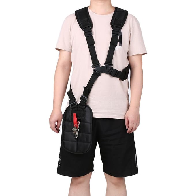 Comfort Strap Dubbele Schouder Maaier Trimmer Harnas Riem voor Bosmaaier& zwart