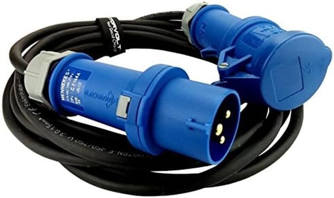 Verlengkabels voor Caravan, Boot en Camping - 2 Meter Duurzame Stroomkabel 3x1.5mm²