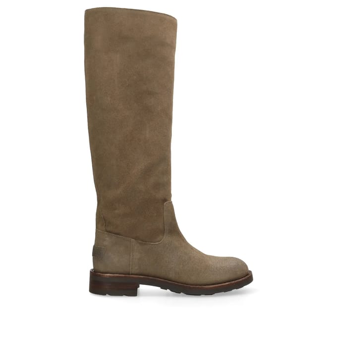 Shabbies Alyd Tuba Laarzen - Suède - Dames - Taupe - Maat 37