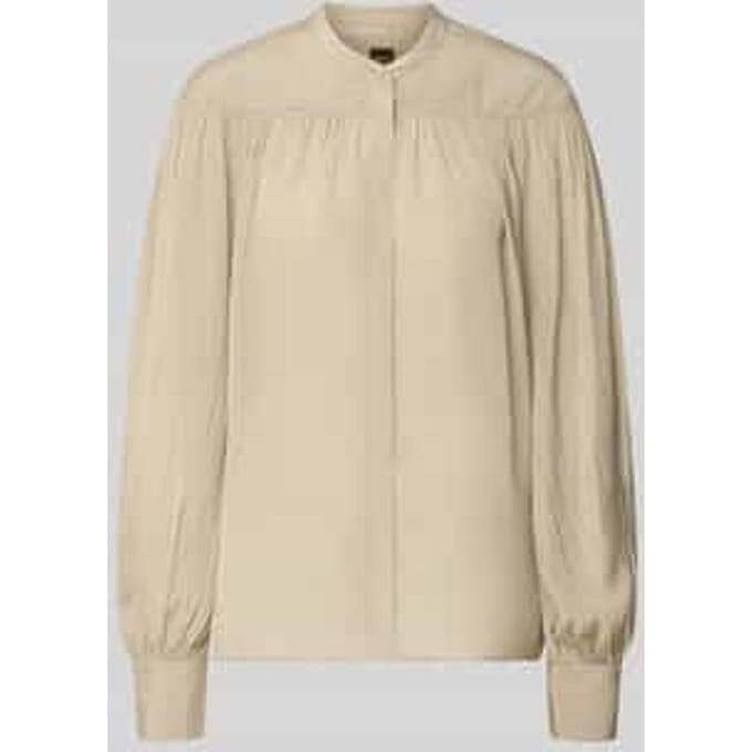Regular fit blouse met lange mouwen van pure viscose model 'C_Bethena'