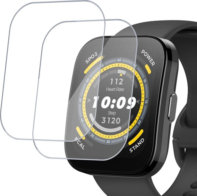 2x Geschikt voor Amazfit Bip 5 - Screenprotector - Beschermglas Folie