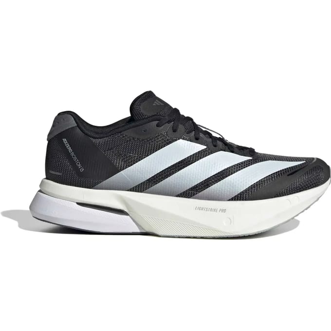 adidas Adizero Boston 13 dames hardloopschoenen kernzwart/schoeiselwit/grijs vijf JS4958 38