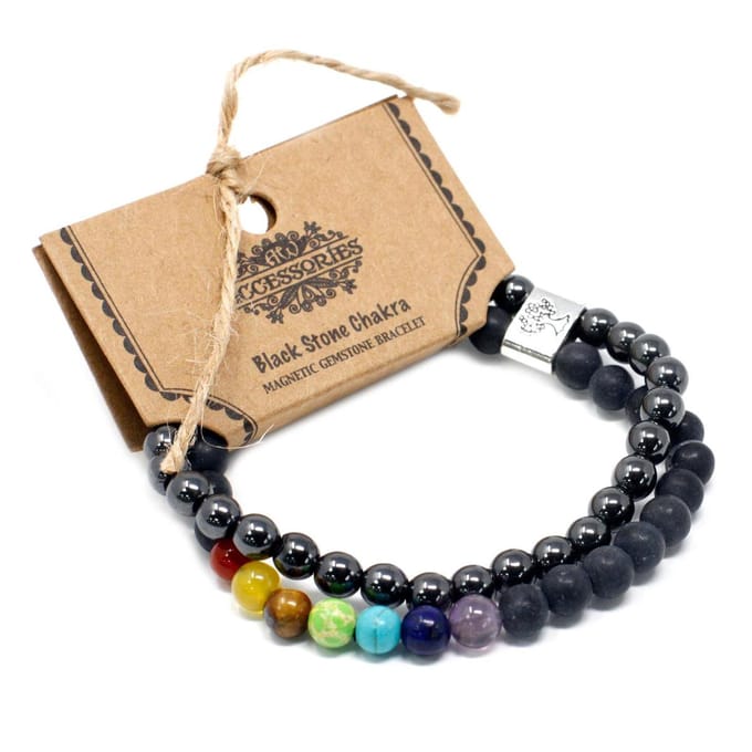 Chakra Armband Zwarte Steen Magnetische Edelsteen Kristal