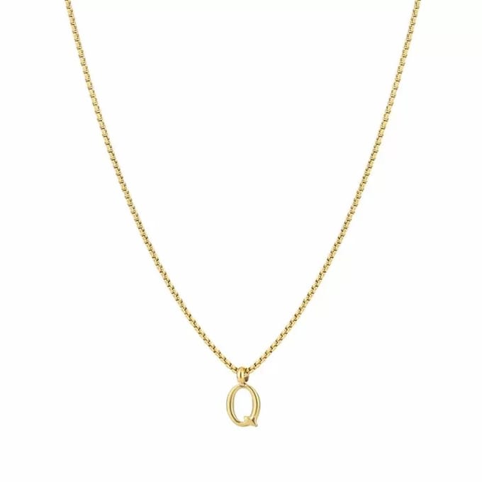 Bijoutheek Collier Letter Q Goud