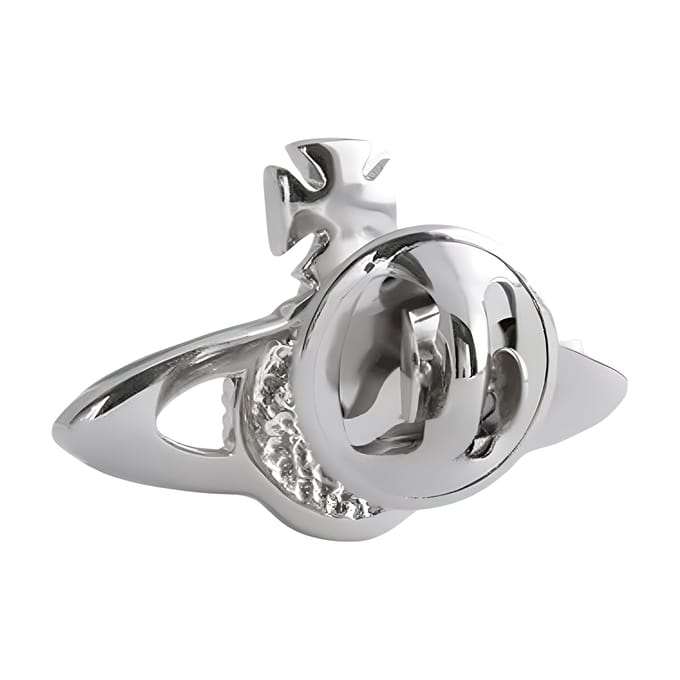 Vivienne Westwood Mini Bas Relief Broche Unisex accessoires Verguld Messing 65020004-02P116-CN Basic Packaging-Box Not Included gray