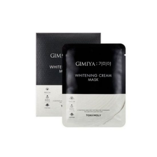 TONYMOLY GIMIYA Masque Crème Blanchissant (10+10) Ensemble de 20 feuilles black