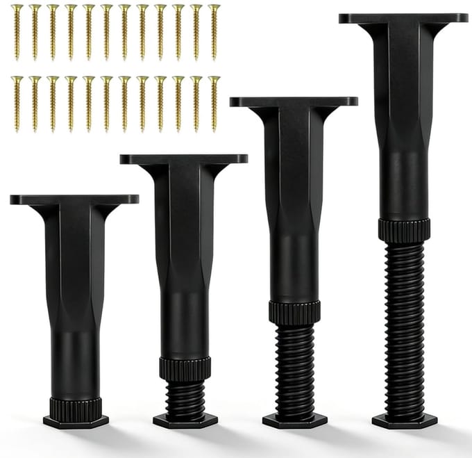 Solidchoice - Verstelbare Meubelpoten Set van 4, Hoogte 15-28 cm