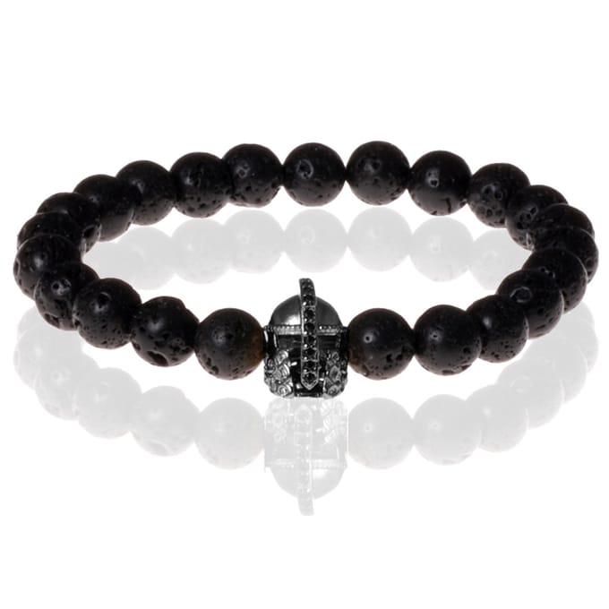 Memphis kralen armband Lavasteen Gladiator Black