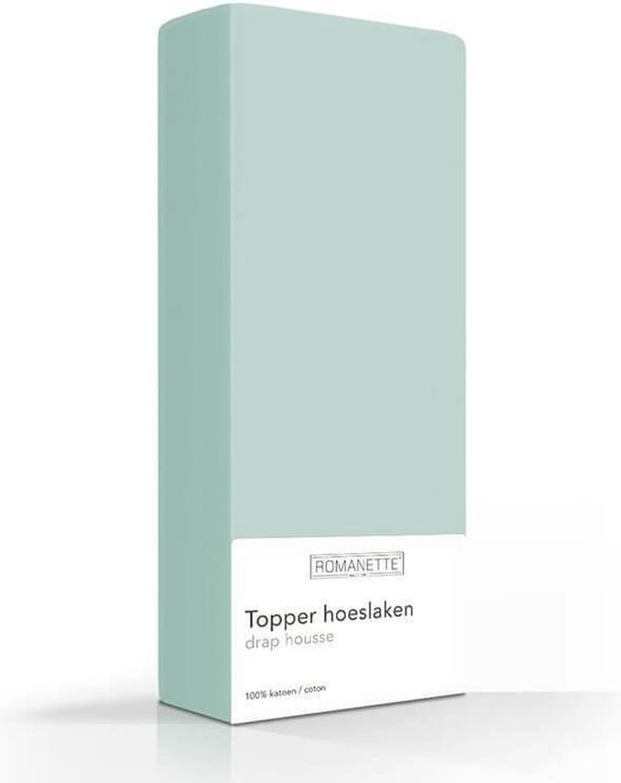 Luxe Verkoelend Katoenen Topper Hoeslaken - Mint